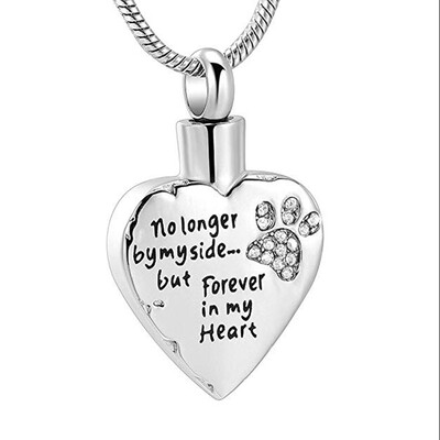 

Pet ashes Necklace Heart-shaped Open Ashes Pendant