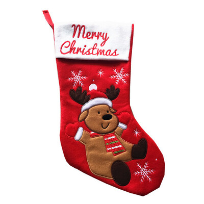 

Toponeto Personalised Luxury Embroidered Xmas Stocking Sack Santa Deluxe Christmas A