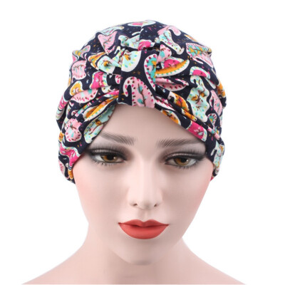 

Women Muslim Headscarf Floral Baotou Hat Headscarf Cap Beanie Hat Scarf