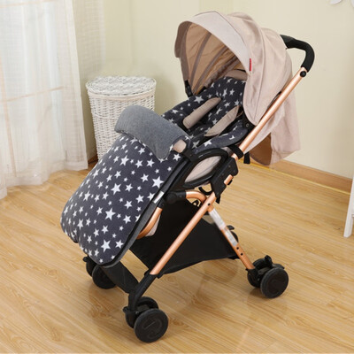 

New Sleeping Bag Universal Baby Stroller Boys Girls Fleece Stars Print Windproof Kicks Proof Warm Foot Cover Autumn And Winter