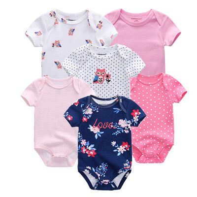 

Kiddiezoom 6PCS Baby Girls Clothes Bodysuits Cotton 0-12M Sleepwear For Babies Baby Boys Clothes Rompers Jumpsuit Infant Newborn