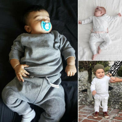 

US Newborn Baby Boy Girl Tops Romper Bodysuit Jumpsuit Pants Outfits Clothes Set