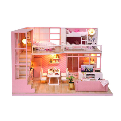 

Siaonvr 3D Wooden Dollhouse Furniture DIY Miniature Model Christmas Gifts Toys