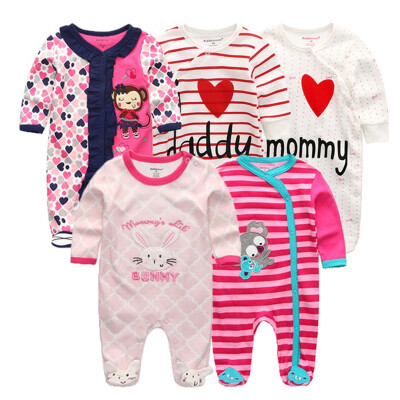 

Kiddiezoom 5PCS Baby Rompers Long Sleeve Baby Girls Clothes Clothing Sets Bodysuits Baby Boys Clothes Outwear Newborn Babywear