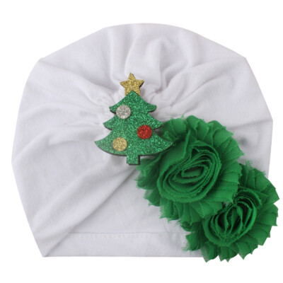 

New Autumn Soft Cute Newborn Baby Christmas Cartoon Flower Girls Caps Infant Hat Turban Elastic Cap