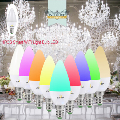 

Gobestart Smart WiFi Light Bulb LED RGBColor Changing Compatible with Amazon Alexa&Google Home Assistant E14