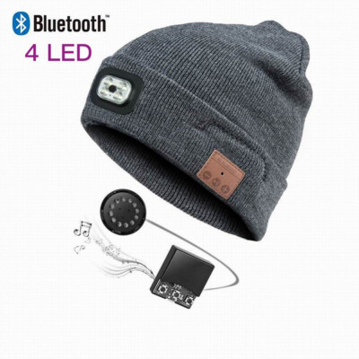 

LED Wireless Bluetooth Winter Hat Knitting Smart Talk Music Headset Earphone For Sports Beanies Warming Headphone Speaker Mic