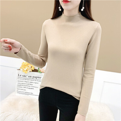 

Sweater Women Long Sleeve Turtleneck Winter Autumn Sweaters Solid Korean Fashion Female Pullover Jumper Truien Dames