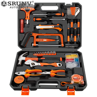 

Xinrui SRUNV household manual tool set hardware electrician maintenance multi-function toolbox household set water pump A5-10108