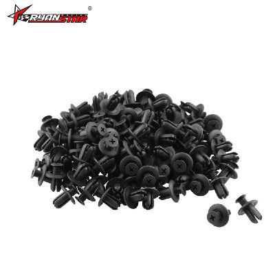 

Factory direct 8mm hole expansion buckle plastic bumper fender push-type rivet buckle 120 Pack black