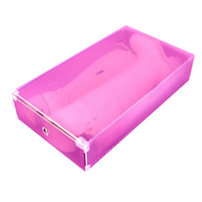 

Plastic Foldable Drawer Box For Thigh Boots 52cm Clear Stackable Home Multifunctional Storage Container