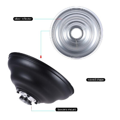

70cm 276 Inch Waved Beauty Dish Reflector with Honeycomb Soft Cloth Two Mini Reflectors Photography Accessory for Bowens Mount