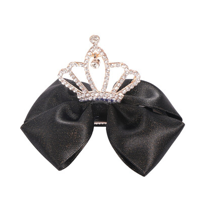 

3 Colors Princess Crown Hair Clips Crown Bowknot Heart Crown Cute Headdress Lined Hair Pin For Baby Girls Hair Accessories