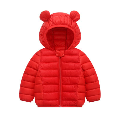 

Baby Outerwear Boys Winter Baby Boy Girl Outerwear Casual Ear Hoodie Design Zipper Sweatshirt Kids Coat Outfits Tops