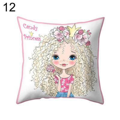 

Adorable Cute Girl Letter Throw Pillow Case Cushion Cover Sofa Bed Car Decor