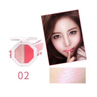 

2 Colors Make Up Face Powder Bronzer Highlighter Shimmer Brighten Face Pressed Powder Palette Contour Makeup Cosmetics