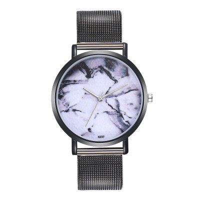 

〖Follure〗Woman Fashion Plant Pattern Alloy Steel Strap Analog Quartz Round Watch