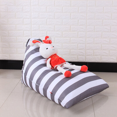 

Gobestart Kids Stuffed Animal Plush Toy Storage Bag Soft Pouch Stripe Fabric Chair