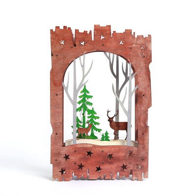 

New color lights tree stumps wooden decoration shopping mall window hotel holiday set props