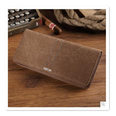 

2018 Vintage Mens Wallet Mens Thin Pu Leather Wallet Long Wallet Men