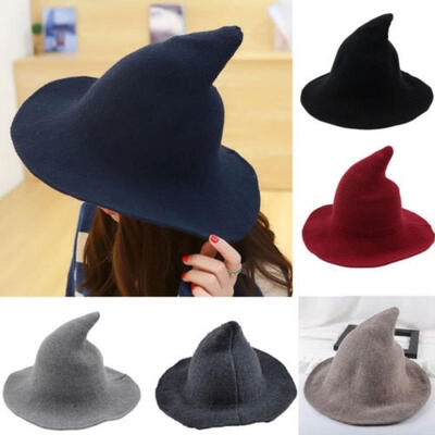 

Modern Witch Hat Made From Fashionable Sheep Wool Halloween Witch Hat NEW