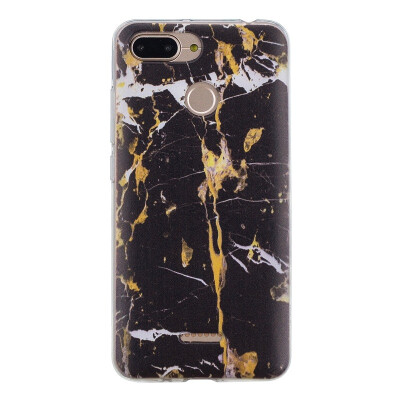 

MOONCASE Millet Red Rice 6 High Translucent TPU-Black Marble