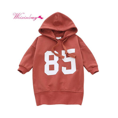 

Autumn Long Sleeve Girls Dress Letter Sweater Hood Baby Girl Clothes Kids Dress For Girls Newborn Casual Fashion Baby Dress