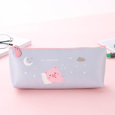 

Toponeto Small Pig Chic Canvas Pen Box Pencil Case Bag Storage Pouch Stationery School