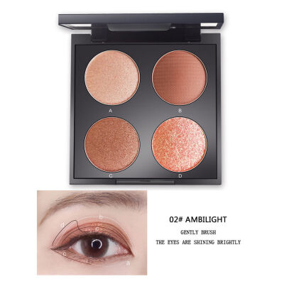 

4-color Eyeshadow Palette Waterproof Smudge-proof Easy To Color Shimmer Matte Eye Shadow