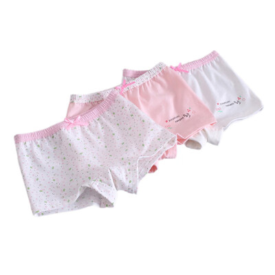 

2-12Y Child Underwear Short Briefs 3pcs Baby Kids Girls Cute Underpants Soft Cotton Panties