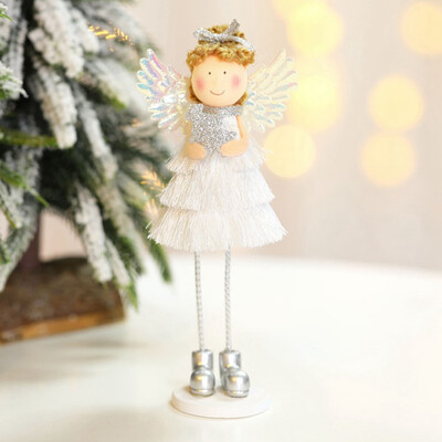 

New Lovely Christmas Angel Doll Hanging Pendant Home Xmas Tree Decors Angel Doll Desktop Decoration Kids Gift Doll Toy