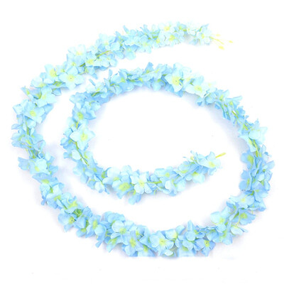 

Simulation Violet Artificial Wisteria Flower Silk Hydrangea DIY Wedding Birthday Party Decoration Wall Hanging Backdrop Flowers