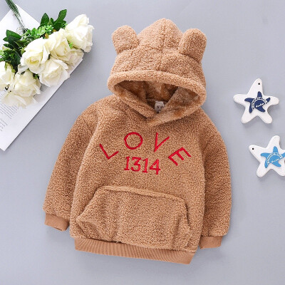 

2019 Winter Fashion Baby Girls Sweatshirts Cotton Hooded Tops Kids Hoodies Letter Print Children Clothes Long Sleeve Tracksuits