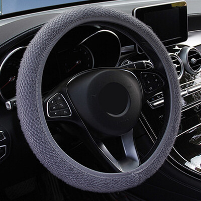 

38CM Car Steering Wheel Cover Universal 38CM Winter Soft Plush For Women Lady