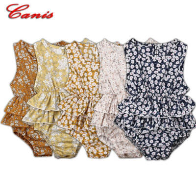 

Newborn Infant Baby Girl Floral Romper Jumpsuit Bodysuit Headband Clothes Outfit