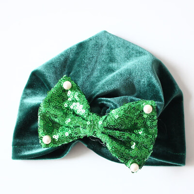

Infant Toddler Solid Cap Pearl Edge Bow-Knot Hat For Kids Girls Newborn Hat