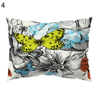 

Colorful Butterfly Rectangle Throw Pillow Case Cushion Cover Home Car Decor