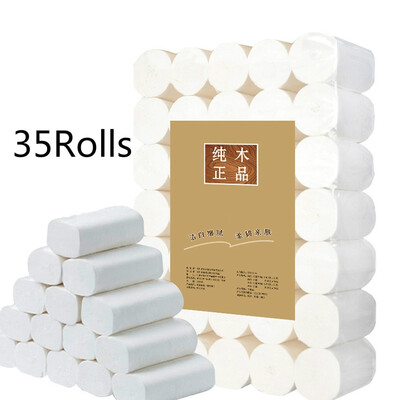 

2035 Rolls Home Roll Paper 4-Layer Reel Paper Native Wood Pulp Paper Towel Household Health Toilet Paper