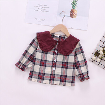 

Autumn Outerwear Toddler Baby Girl Outerwear Plaid Print Coats Kids Jackets Clothes Warm Tops