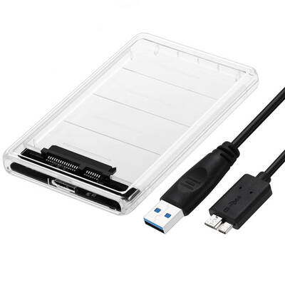 

2TB USB 30 Solid State Data Transfer ABS Transparent SATA to USB Hard Disk External Adapter Box