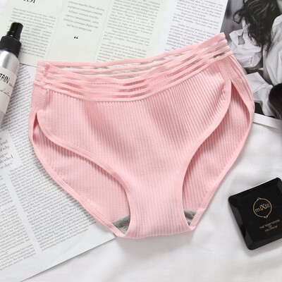 

1pc Women Mid Waist Breathable Seamless Solid Color Body Slimming Panties Plus Size Women Underwear