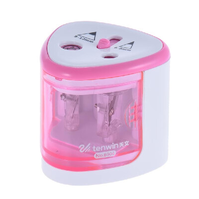 

Multi-functional Automatic Electric Pencil Sharpener Battery Operated with 2 Holes6-8mm 9-12mm for Home School Student Silver