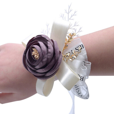 

Exquisite Cloth Single Flower Wistband Ribbon Handmade Wedding Supply Decor Chic