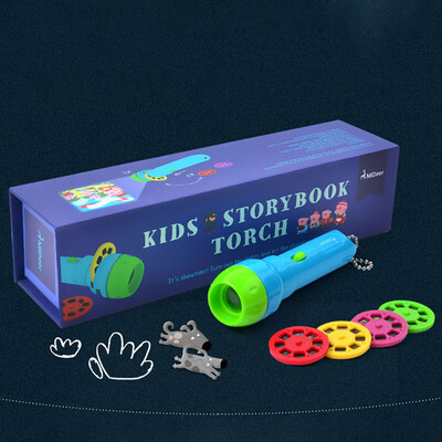 

〖Follure〗Baby Sleep Story Projection Lamp Flashlight Childrens Story Toy Light