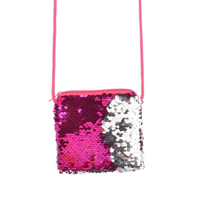 

Children Mini Sequin Zipper Cross-body Handbag Fashion Kids Shoulder Messenger Bag