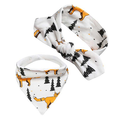 

New Cotton Baby Bibs Burp Cloth Set Bow Hair Stuff Cartoon Triangle Baby Bibs Burp Cloth Reusable Baby Toddler Bib Apron