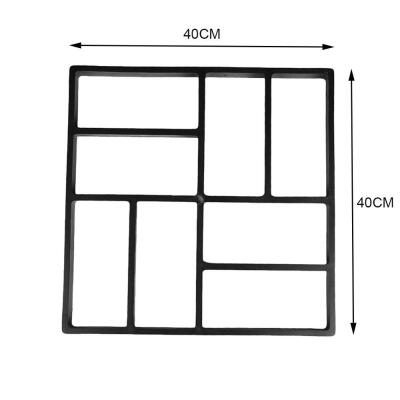 

Garden Rectangle Pavement Model DIY Plastic Path Maker Concrete Stepping Stone Cement Mould Garden Paving Brick Cement Molds