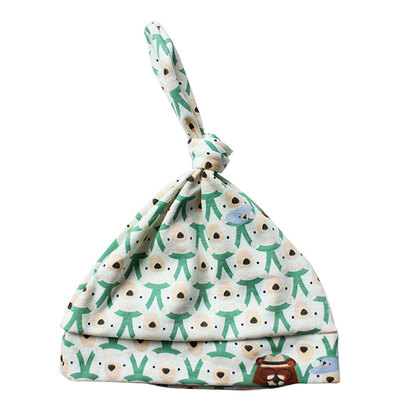 

1pcs Baby Hats cotton Knotted Cartoon Printed Hats&Caps For 0-24 Months Newborn Baby Accessories