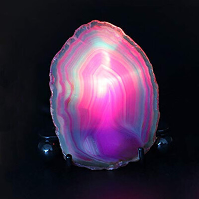 

USB Agate Real Himalayas Salt Crystal Rock Lamp Good for Health Small Mineral Negative Ionic Stone Lava Salt Light Decor