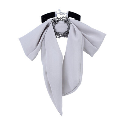 

1 Pcs Fashion Fake Collar Bowtie Blouse Cloth Women Long Necklace